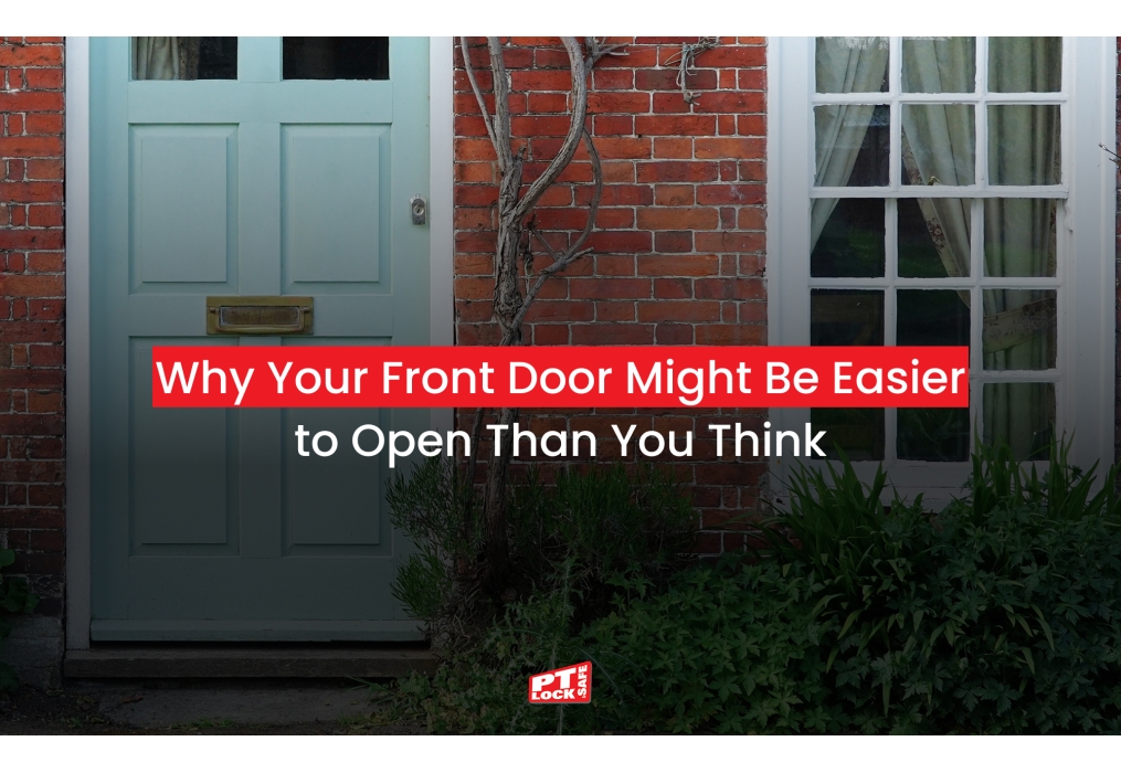 Image of a light blue front door with the words Why Your Front Door Might Be Easier to Open Than You Think overlaid