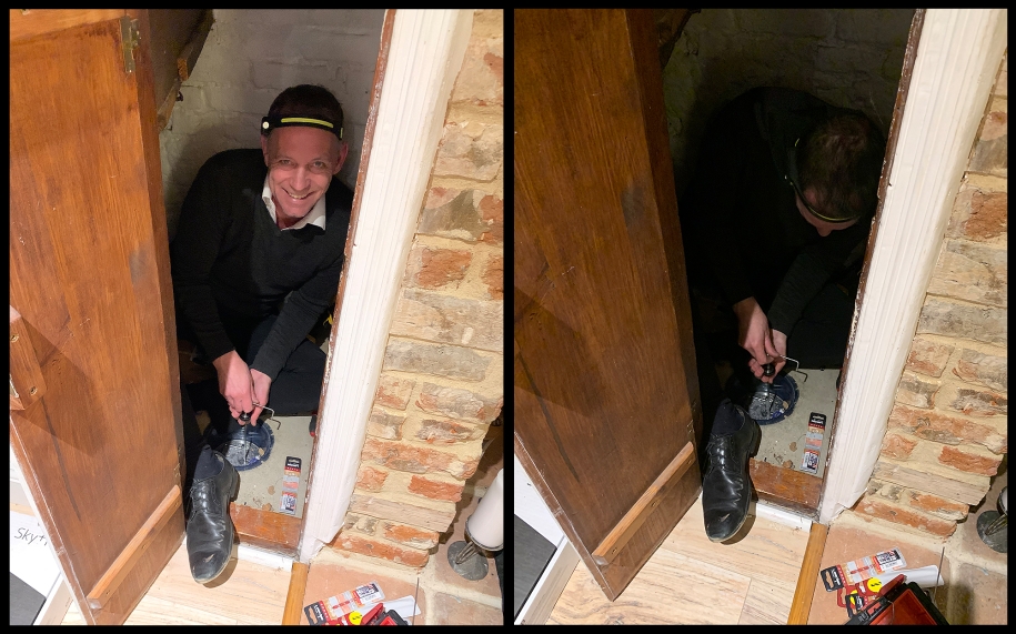 phil opens underfloor safe in Norfolk