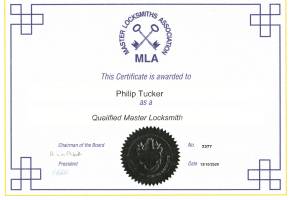 Phil master locksmith association certificate