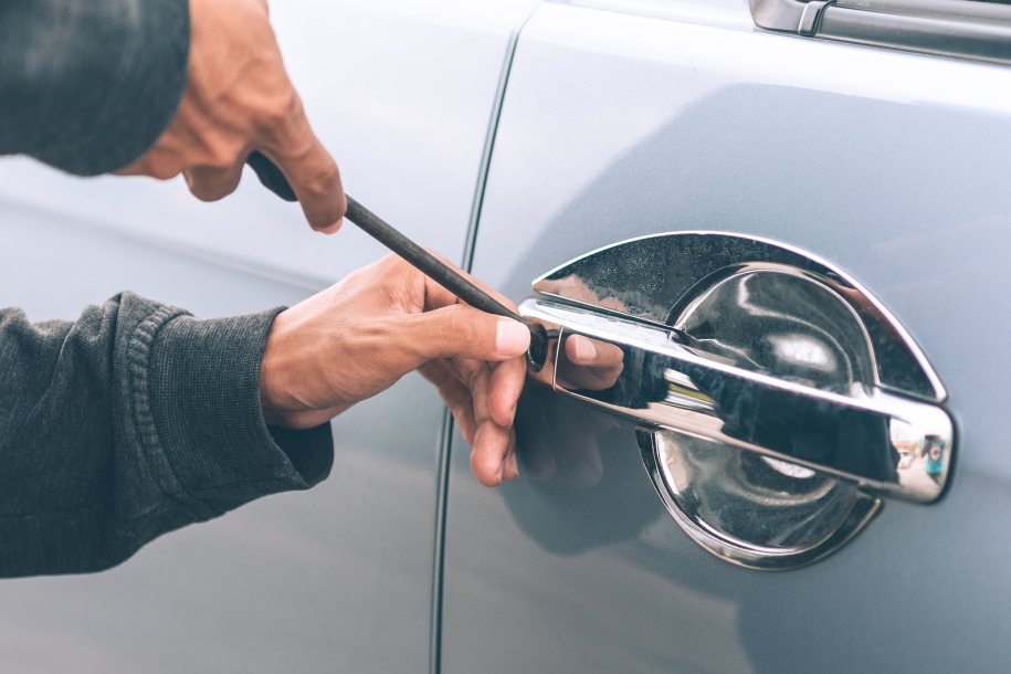 vehicle door being forced